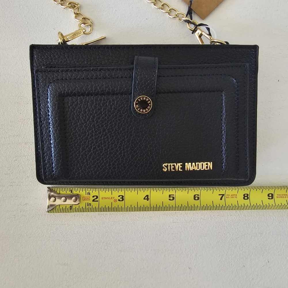 NEW Steve Madden Black Crossbody leather bag - Picture 7 of 8